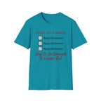 Cruise Day 1 Agenda Apply Sunscreen T-Shirt