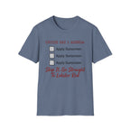 Cruise Day 1 Agenda Apply Sunscreen T-Shirt