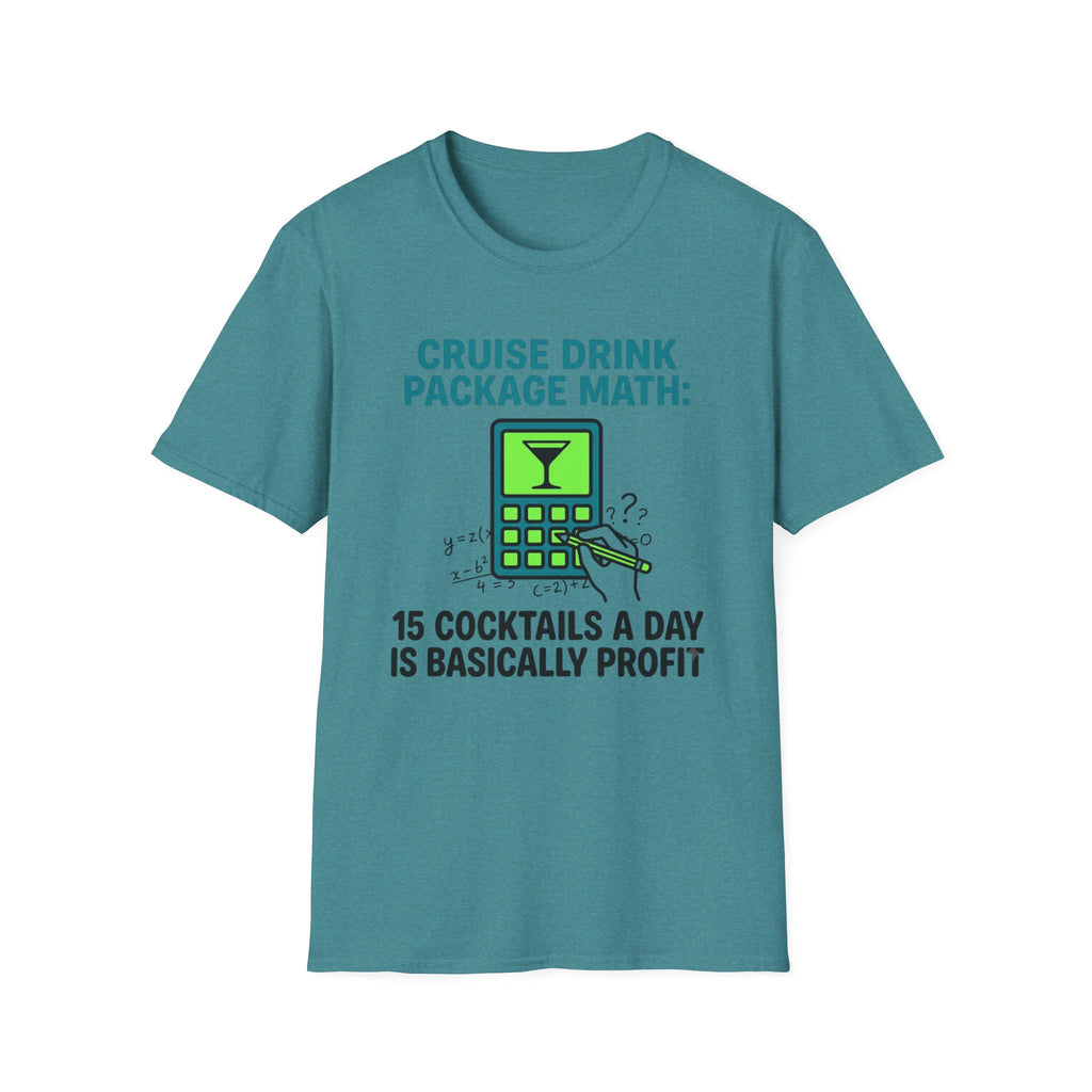 Cruise Drink Package Math 15 Cocktails T-Shirt