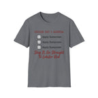 Cruise Day 1 Agenda Apply Sunscreen T-Shirt