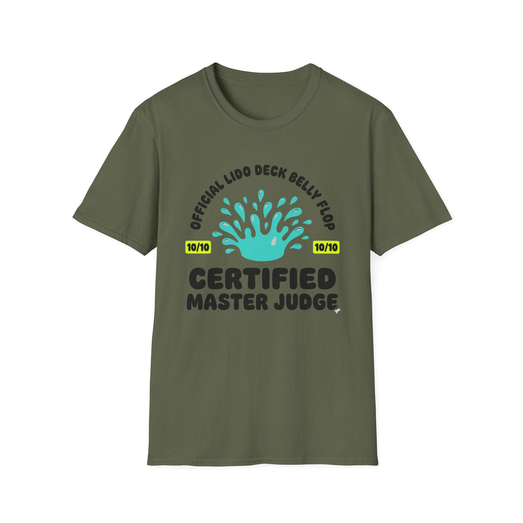 Official Lido Deck Belly Flop Master Judge T-Shirt
