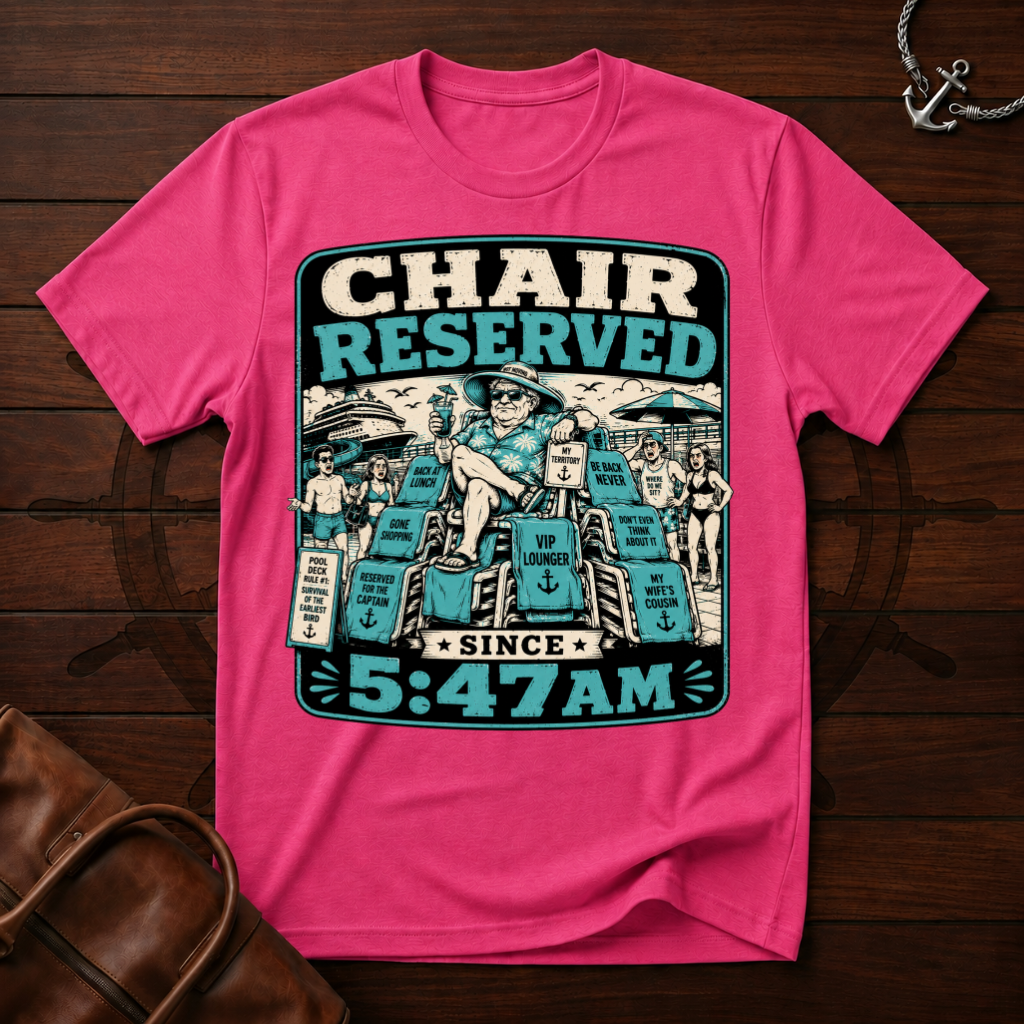 Chair Reserved Since 5:47am T-Shirt