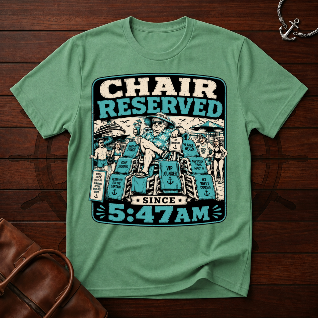 Chair Reserved Since 5:47am T-Shirt