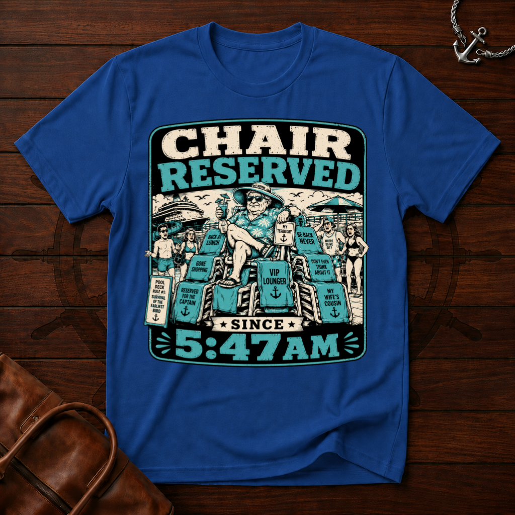 Chair Reserved Since 5:47am T-Shirt
