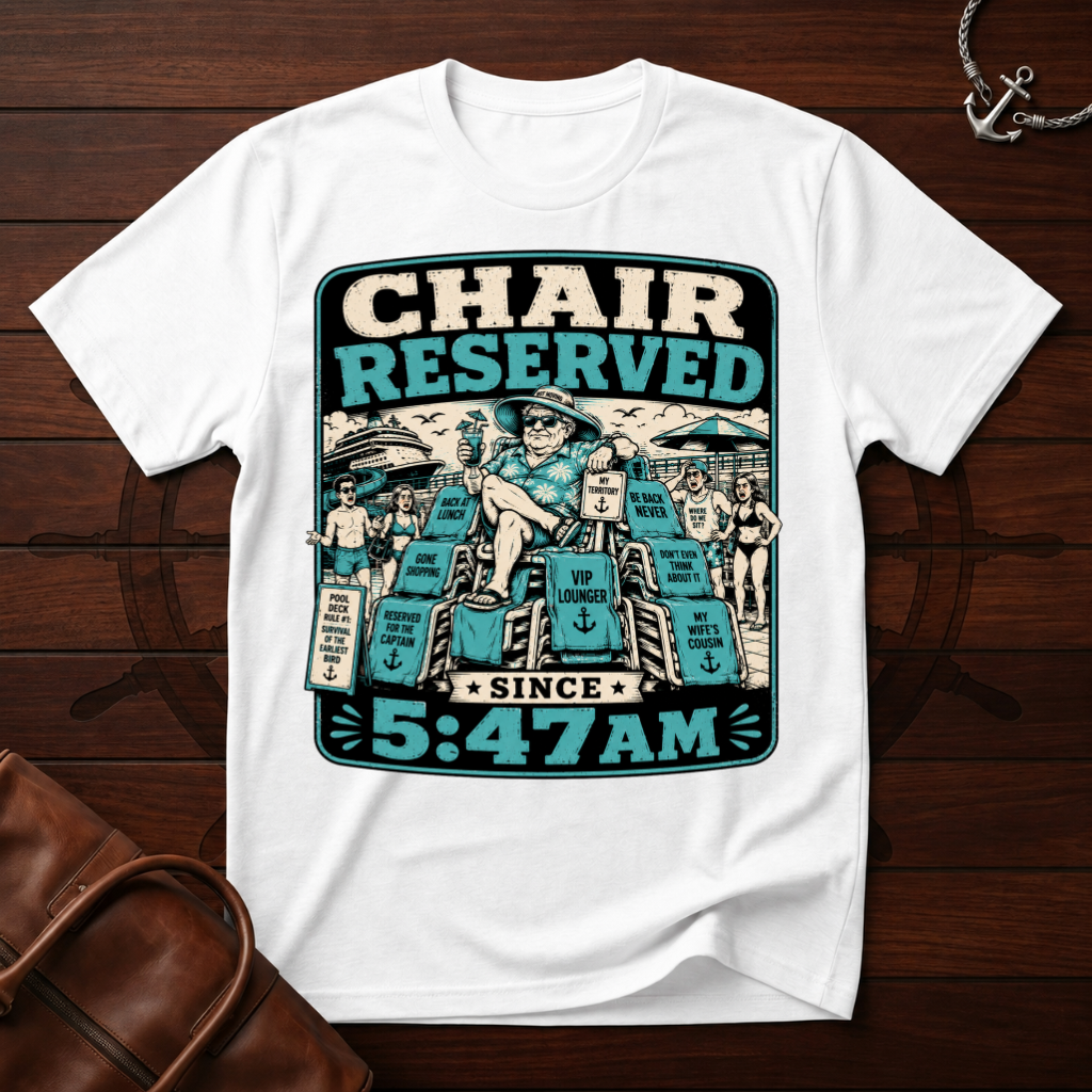 Chair Reserved Since 5:47am T-Shirt